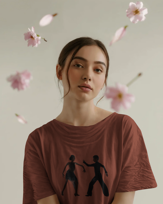 Trendy Cropped T-Shirt with "Dance" Graphic | Comfortable Short Sleeve Tee